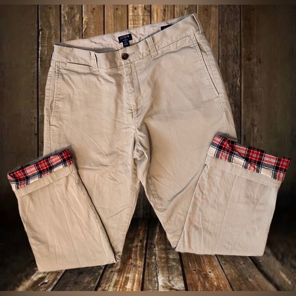 J. Crew Other - J Crew Flex Flannel Lined Khakis Size 32/30 Men’s Pants Straight Leg